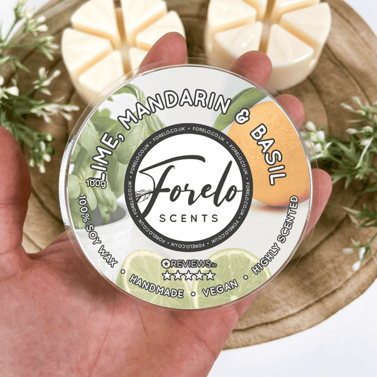 Lime, Mandarin & Basil · Unisex Soy Wax Melts - Bath Indulgence