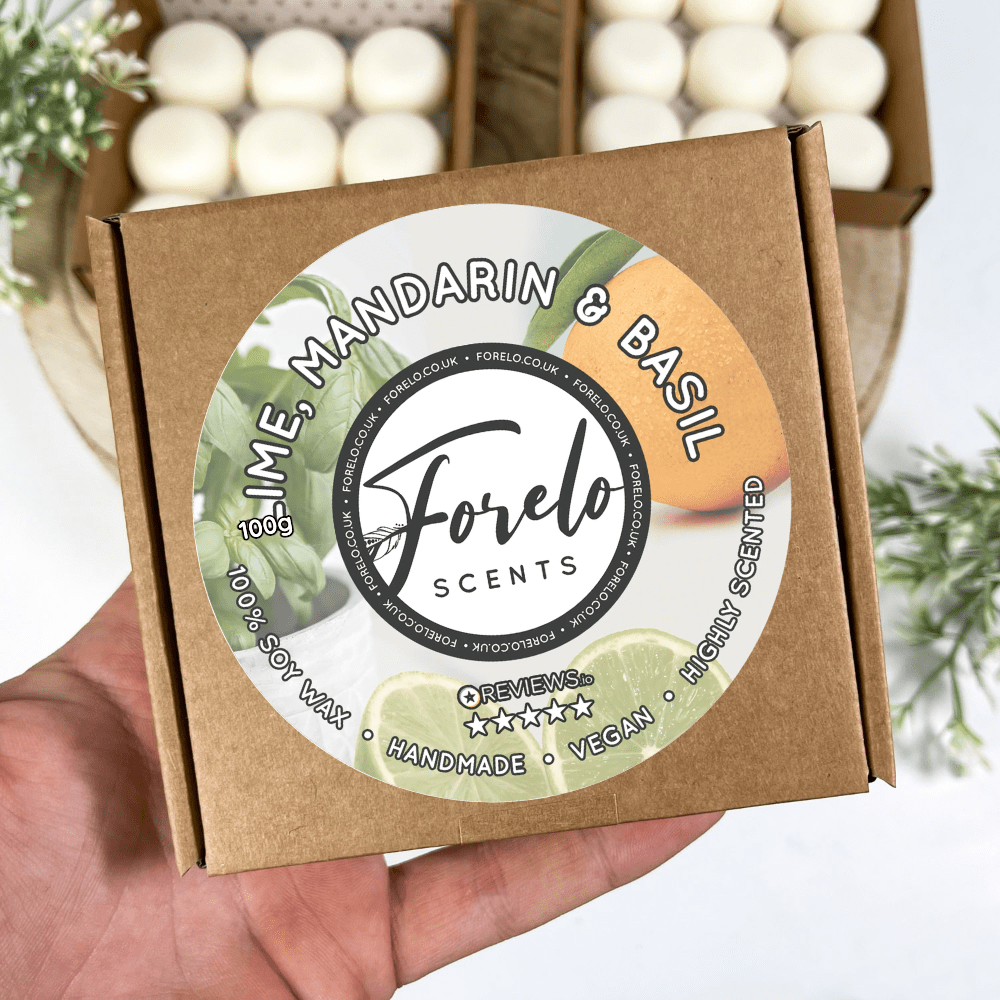 Lime, Mandarin & Basil · Unisex Soy Wax Melts - Bath Indulgence