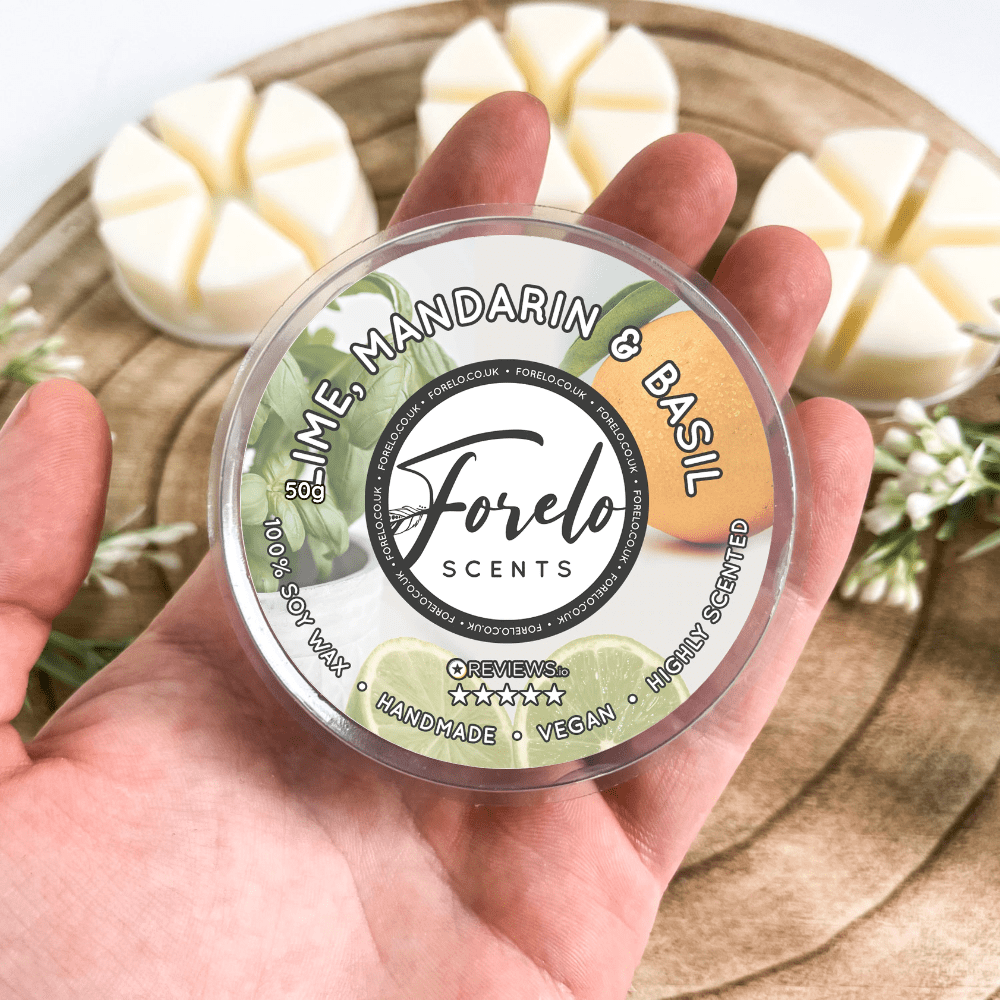Lime, Mandarin & Basil · Unisex Soy Wax Melts - Bath Indulgence