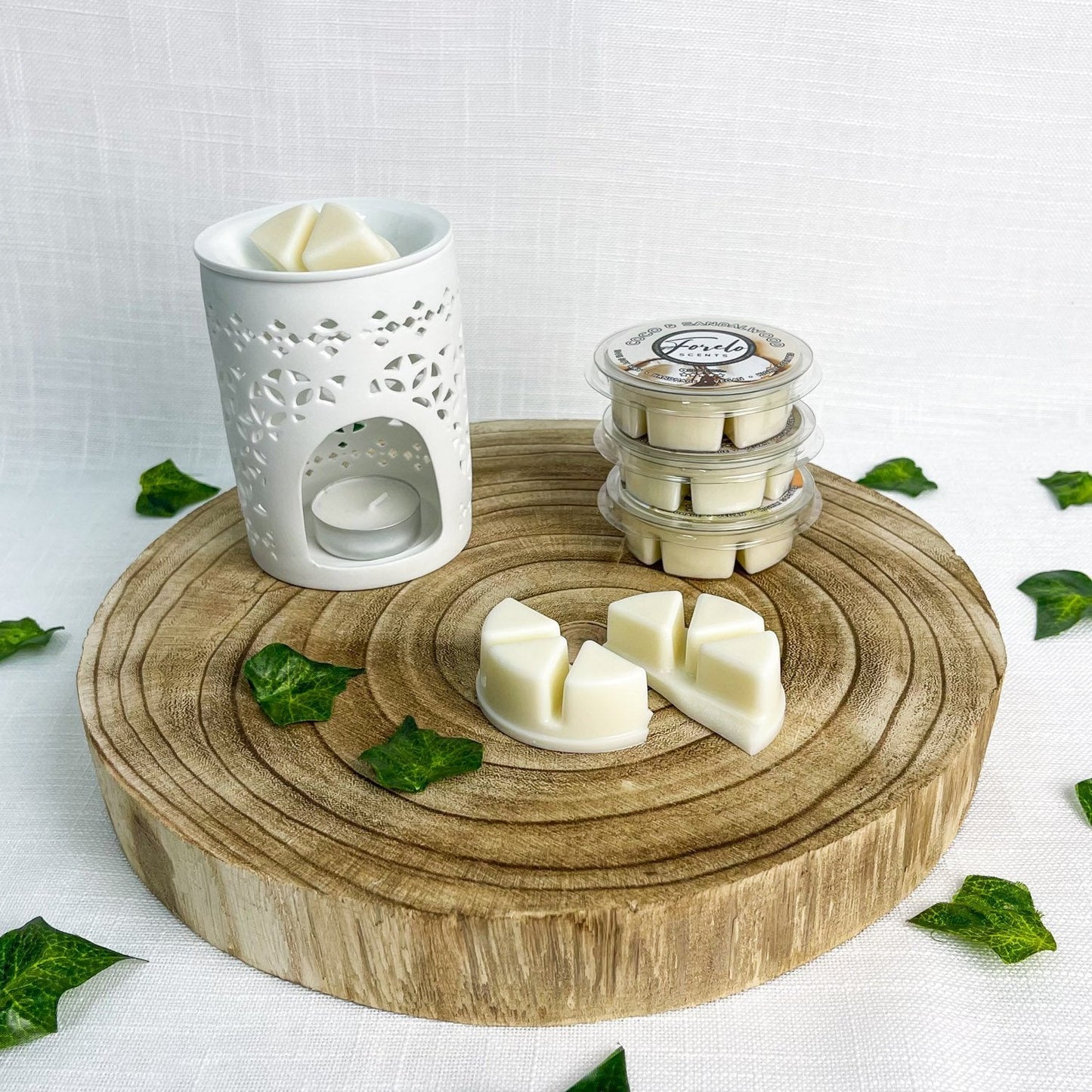 Meze Tea Light Burner & Wax Melt Gift Set - Bath Indulgence