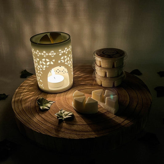Meze Tea Light Burner & Wax Melt Gift Set - Bath Indulgence