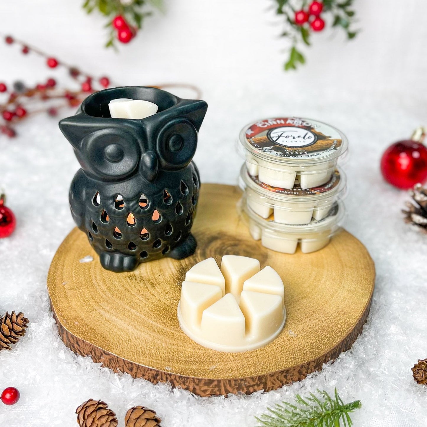 Owl Burner & Wax Melt Gift Set - Bath Indulgence