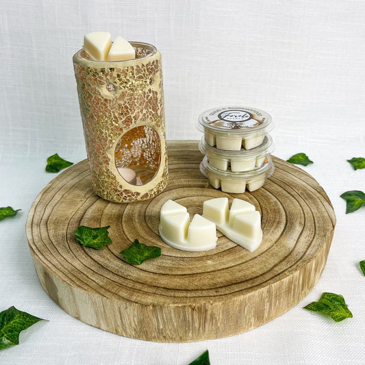 Pillar Crackle Burner & Wax Melt Gift Set - Bath Indulgence