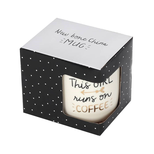 This Girl Runs on Coffee Mug - Bath Indulgence