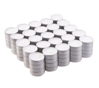 100x Unscented Tealight (4hr) Tealights - Bath Indulgence