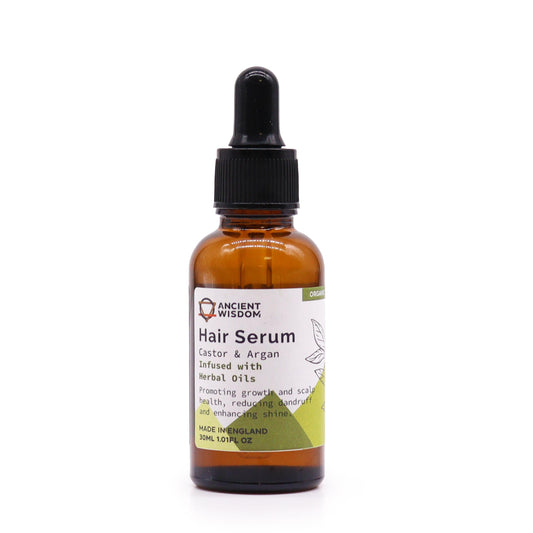 Herbal Organic Hair Serum 30ml - Handmade In UK Vegan Premium Ingredients
