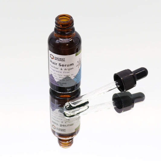 Unfragranced Organic Hair Serum 30ml - Handmade In UK Vegan Premium Ingredients
