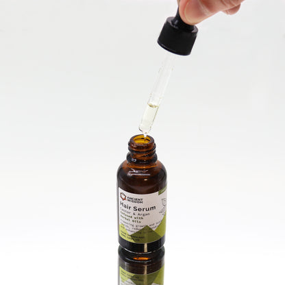Herbal Organic Hair Serum 30ml - Handmade In UK Vegan Premium Ingredients
