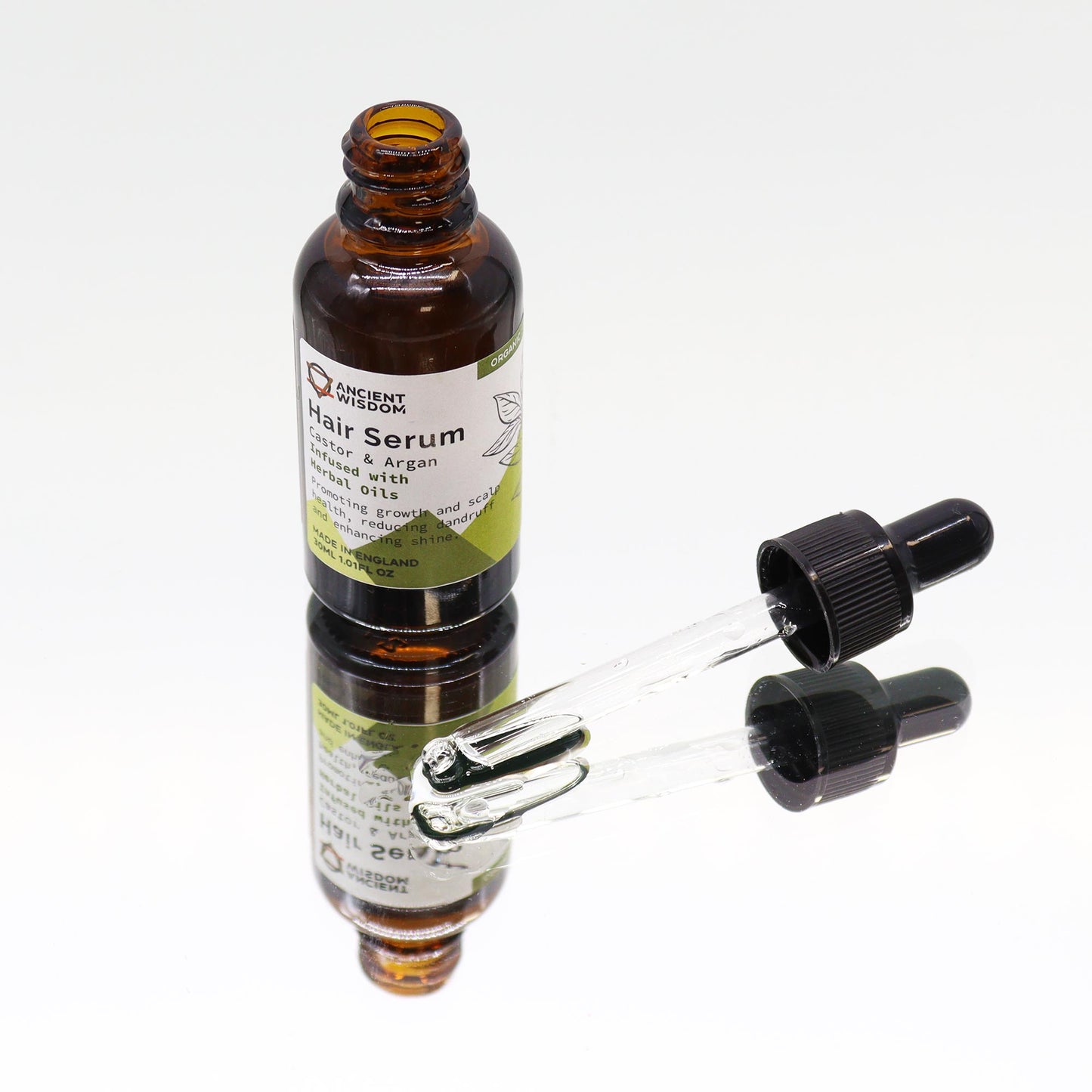 Herbal Organic Hair Serum 30ml - Handmade In UK Vegan Premium Ingredients