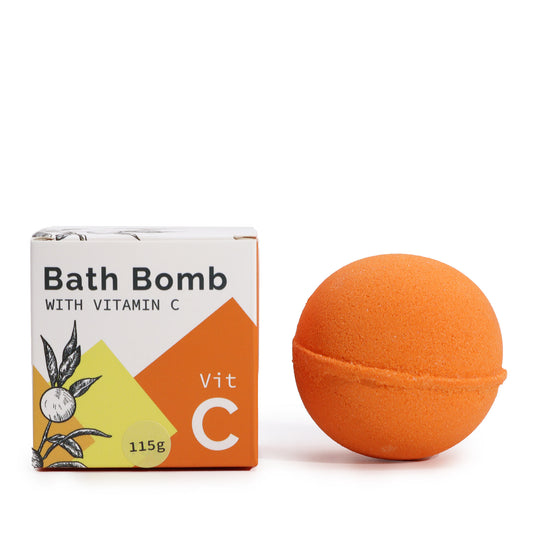 Premium Vitamin C Infused Bath Bomb with Essential Oils – UK Handmade