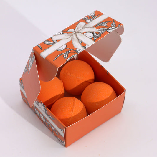 4 x 115g Premium Vitamin C Bath Bombs – Aromatherapy Quartet UK Handmade
