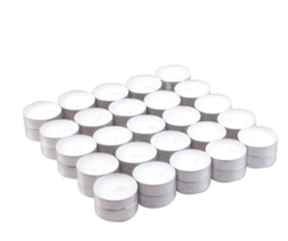 50x Unscented Tealight (4hr) Tealights - Bath Indulgence