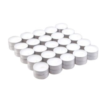 50x Unscented Tealight (4hr) Tealights - Bath Indulgence