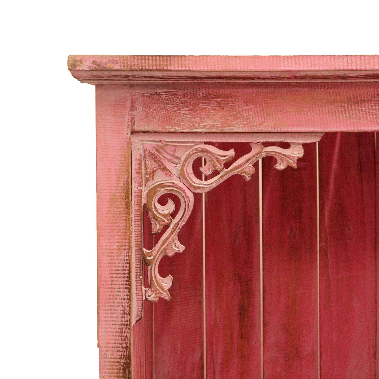 Albasia Bathroom Cabinet with Drawer - Pinkwash Finish - 120cm Tall Albasia Bathroom Cabinets - Bath Indulgence