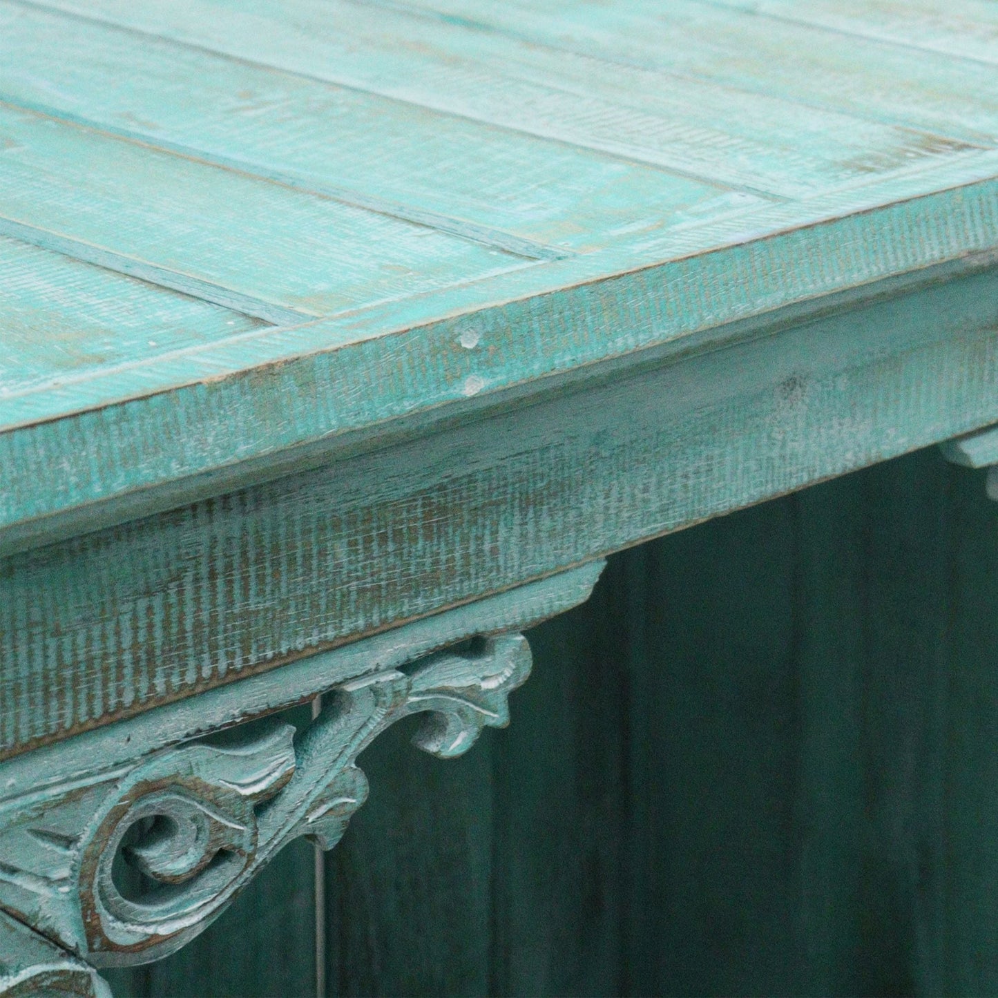 Albasia Bathroom Cabinet with Drawer - Turquoise Wash Finish - 120cm Tall Albasia Bathroom Cabinets - Bath Indulgence