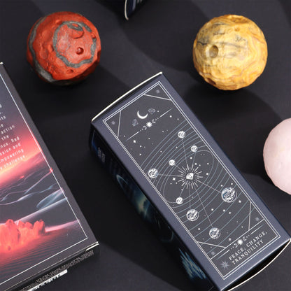 Ametyst Planet on a Sola Goldstone Stand (JUPITER) Gemstone Planets on a Goldstone Stand - Bath Indulgence