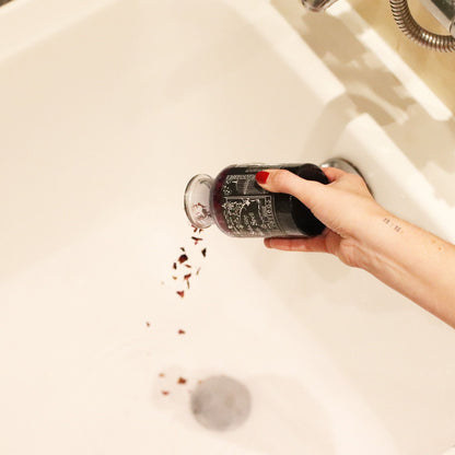 Ancient Witch Bath Spell Potion & Amethyst Crystal Amulet - Seduction Ancient Witch Bath Spell Potions - Bath Indulgence