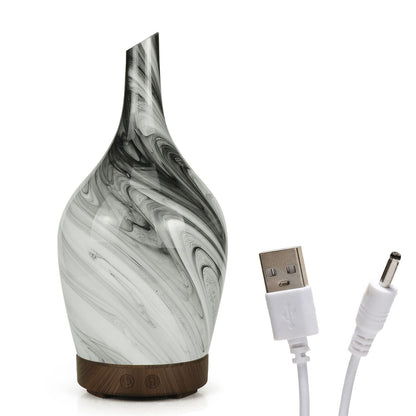 Aroma Atomiser - Glass Abstract Grey USB Aroma Diffusers - Bath Indulgence