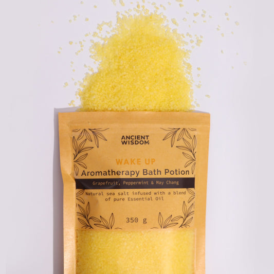 Aromatherapy Bath Potion in Kraft Bag 350g - Wake Up Aromatherapy Bath Potion 350g - Bath Indulgence
