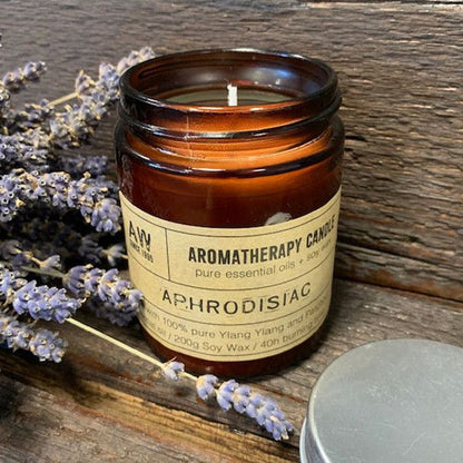 Aromatherapy Candle - Aphrodisiac Aromatherapy Soy Wax Candles - 200g - Bath Indulgence