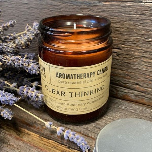 Aromatherapy Candle - Clear Thinking Aromatherapy Soy Wax Candles - 200g - Bath Indulgence