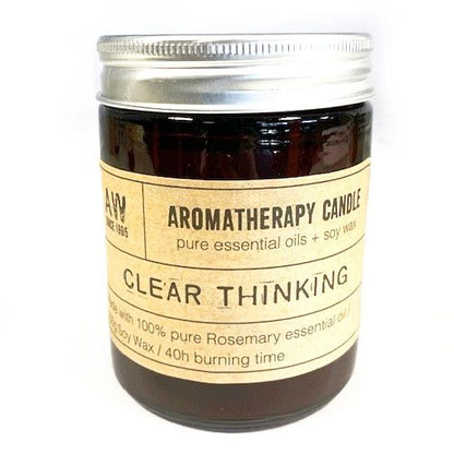 Aromatherapy Candle - Clear Thinking Aromatherapy Soy Wax Candles - 200g - Bath Indulgence