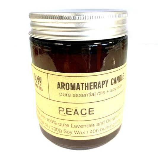 Aromatherapy Candle - Peace Aromatherapy Soy Wax Candles - 200g - Bath Indulgence