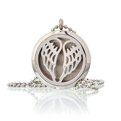 Aromatherapy Diffuser Necklace - Angel Wings 30mm Aromatherapy Diffuser Necklaces - Bath Indulgence