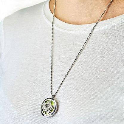 Aromatherapy Diffuser Necklace - Diamonds Heart 30mm Aromatherapy Diffuser Necklaces - Bath Indulgence