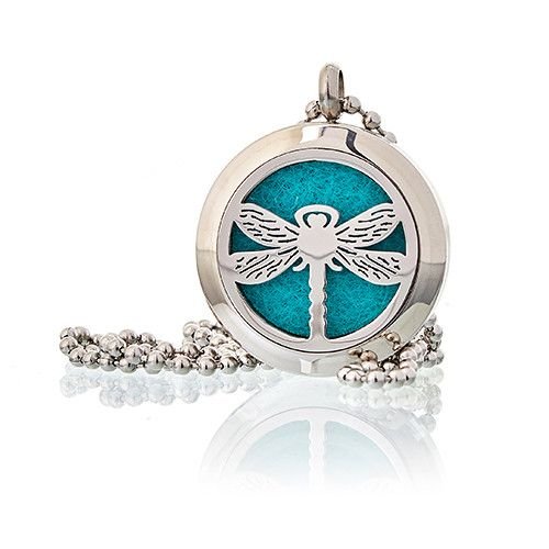 Aromatherapy Diffuser Necklace - Dragonfly 25mm Aromatherapy Diffuser Necklaces - Bath Indulgence