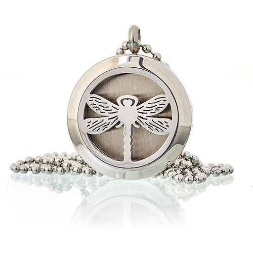 Aromatherapy Diffuser Necklace - Dragonfly 25mm Aromatherapy Diffuser Necklaces - Bath Indulgence