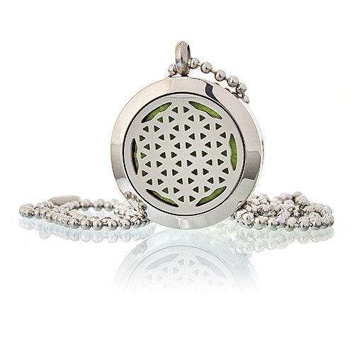 Aromatherapy Diffuser Necklace - Flower of Life 25mm Aromatherapy Diffuser Necklaces - Bath Indulgence