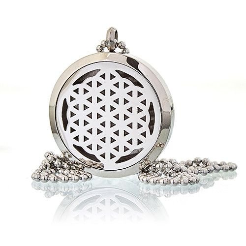 Aromatherapy Diffuser Necklace - Flower of Life 30mm Aromatherapy Diffuser Necklaces - Bath Indulgence