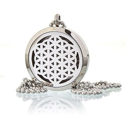Aromatherapy Diffuser Necklace - Flower of Life 30mm Aromatherapy Diffuser Necklaces - Bath Indulgence