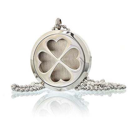 Aromatherapy Diffuser Necklace - Four Leaf Clover 30mm Aromatherapy Diffuser Necklaces - Bath Indulgence