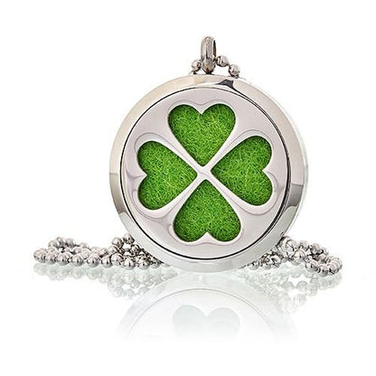 Aromatherapy Diffuser Necklace - Four Leaf Clover 30mm Aromatherapy Diffuser Necklaces - Bath Indulgence