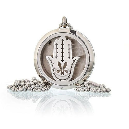 Aromatherapy Diffuser Necklace - Hand of Fatima 30mm Aromatherapy Diffuser Necklaces - Bath Indulgence