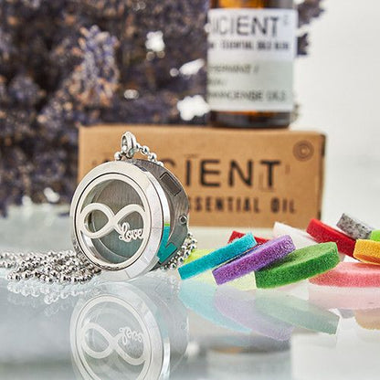 Aromatherapy Diffuser Necklace - Infinity Love 25mm Aromatherapy Diffuser Necklaces - Bath Indulgence