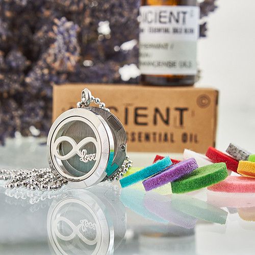 Aromatherapy Diffuser Necklace - Infinity Love 25mm Aromatherapy Diffuser Necklaces - Bath Indulgence