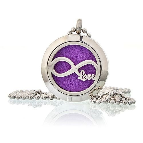 Aromatherapy Diffuser Necklace - Infinity Love 25mm Aromatherapy Diffuser Necklaces - Bath Indulgence