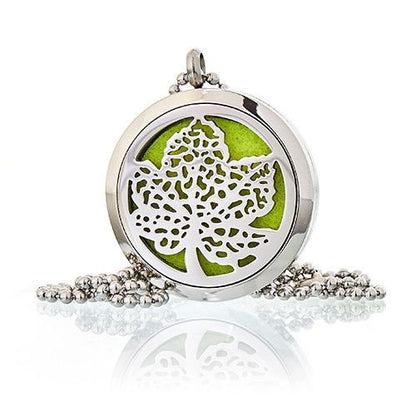 Aromatherapy Diffuser Necklace - Leaf 30mm Aromatherapy Diffuser Necklaces - Bath Indulgence