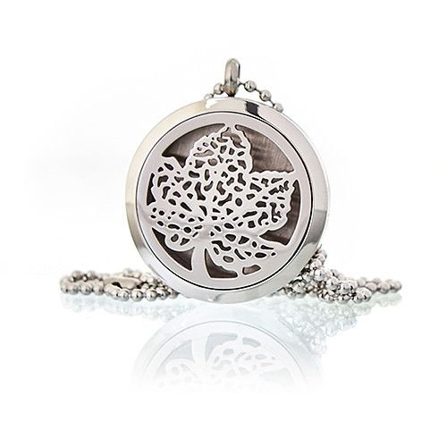 Aromatherapy Diffuser Necklace - Leaf 30mm Aromatherapy Diffuser Necklaces - Bath Indulgence