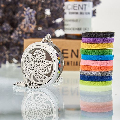 Aromatherapy Diffuser Necklace - Leaf 30mm Aromatherapy Diffuser Necklaces - Bath Indulgence