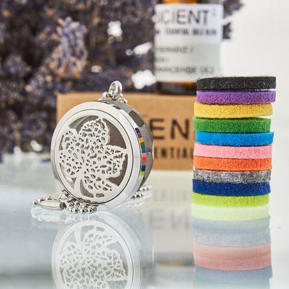 Aromatherapy Diffuser Necklace - Leaf 30mm Aromatherapy Diffuser Necklaces - Bath Indulgence