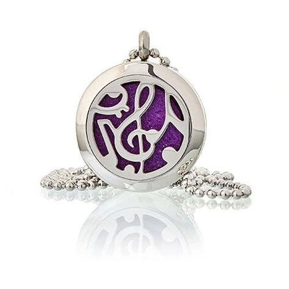 Aromatherapy Diffuser Necklace - Music Notes 25mm Aromatherapy Diffuser Necklaces - Bath Indulgence