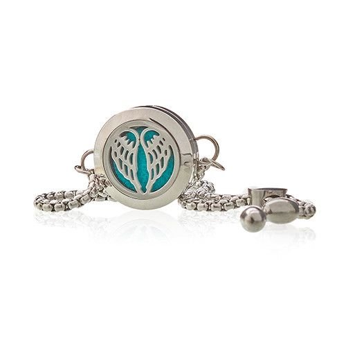 Aromatherapy Jewellery Chain Bracelet - Angel Wings - 20mm Aromatherapy Diffuser Necklaces - Bath Indulgence