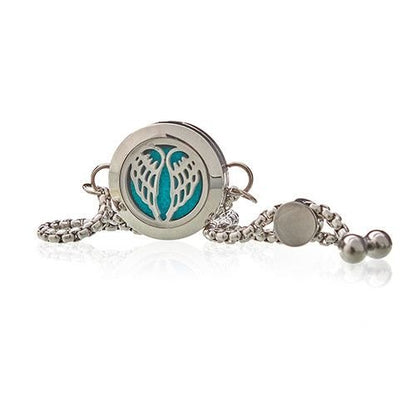 Aromatherapy Jewellery Chain Bracelet - Angel Wings - 20mm Aromatherapy Diffuser Necklaces - Bath Indulgence