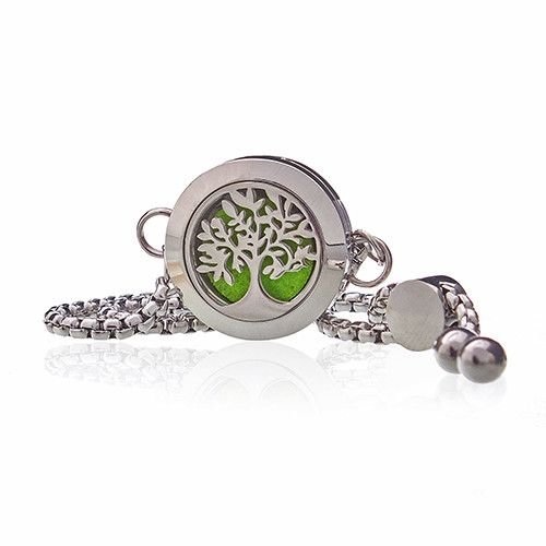 Aromatherapy Jewellery Chain Bracelet - Tree of Life - 20mm Aromatherapy Diffuser Necklaces - Bath Indulgence