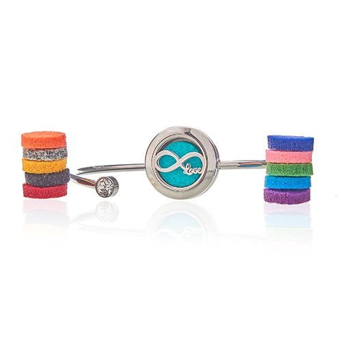 Aromatherapy Jewellery Crystal Bracelet - Infinite Love - 20mm Aromatherapy Diffuser Necklaces - Bath Indulgence