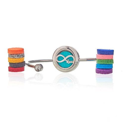 Aromatherapy Jewellery Crystal Bracelet - Infinite Love - 20mm Aromatherapy Diffuser Necklaces - Bath Indulgence